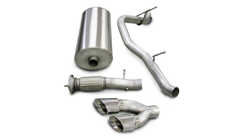 Cadillac Escalade Performance Exhaust - CORSA Performance - Cat Back, Single Side Exit, Sport - Polished - `07-`10